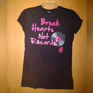 Break Hearts Not Records Tee Shirt Size Large